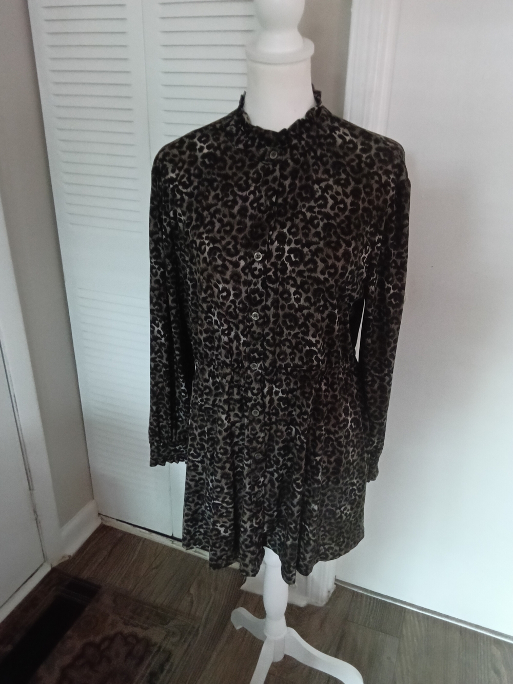 Style & Co. Leopard Print Top in Black, Brown & Pink